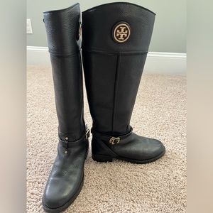 Tory Burch Tall Riding boots in Black leather regular calf size 8M